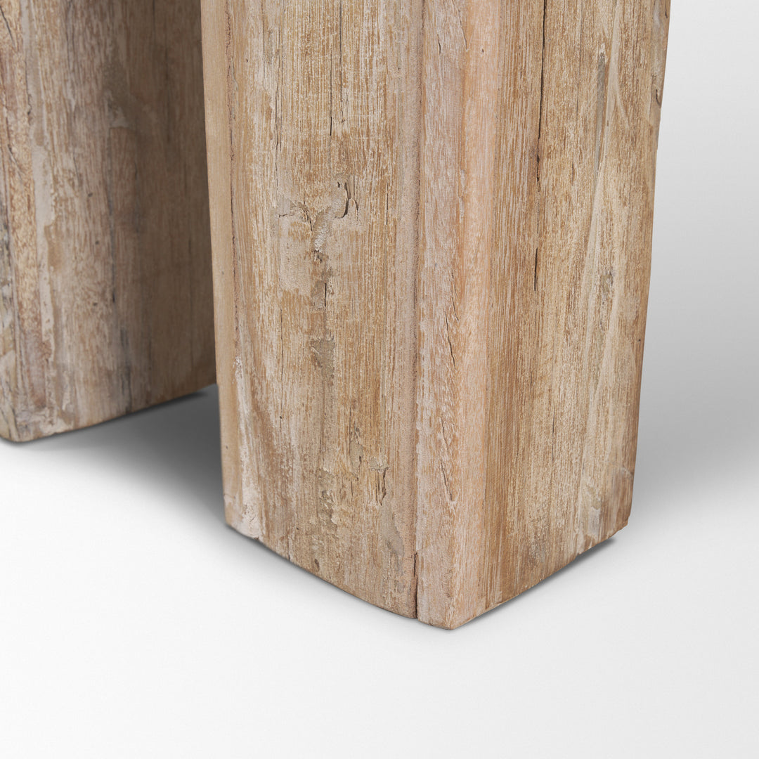 McArthur Whitewash Reclaimed Wood Console Table Dining Room Mercana