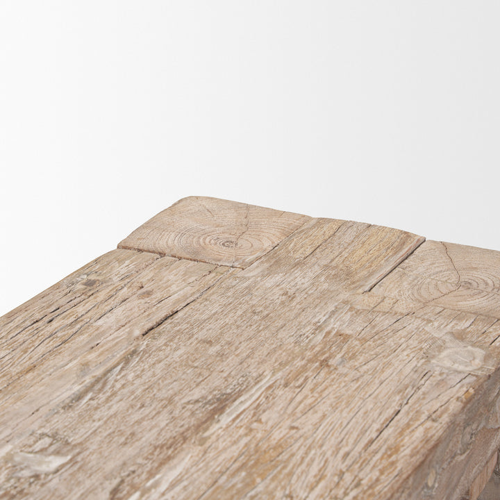 McArthur Whitewash Reclaimed Wood Bench Living Room Mercana