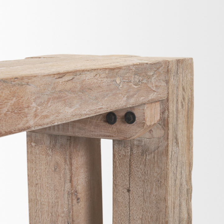 McArthur Whitewash Reclaimed Wood Bench Living Room Mercana