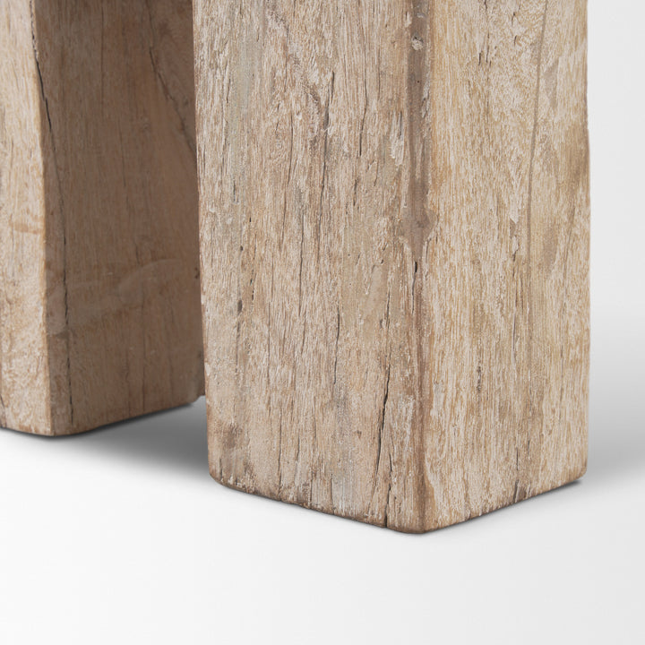 McArthur Whitewash Reclaimed Wood Bench Living Room Mercana