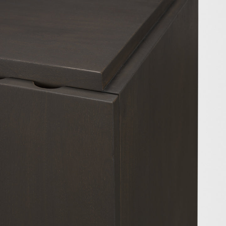 Wagner Dark Brown Wood w/ Arched Design Accent Cabinet Decor Mercana