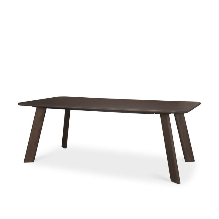 Welborn 84" Dark Brown Wood Rectangular Dining Table Dining Room Mercana