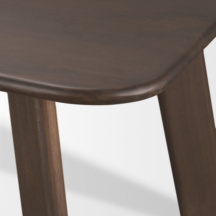 Welborn 84" Dark Brown Wood Rectangular Dining Table Dining Room Mercana