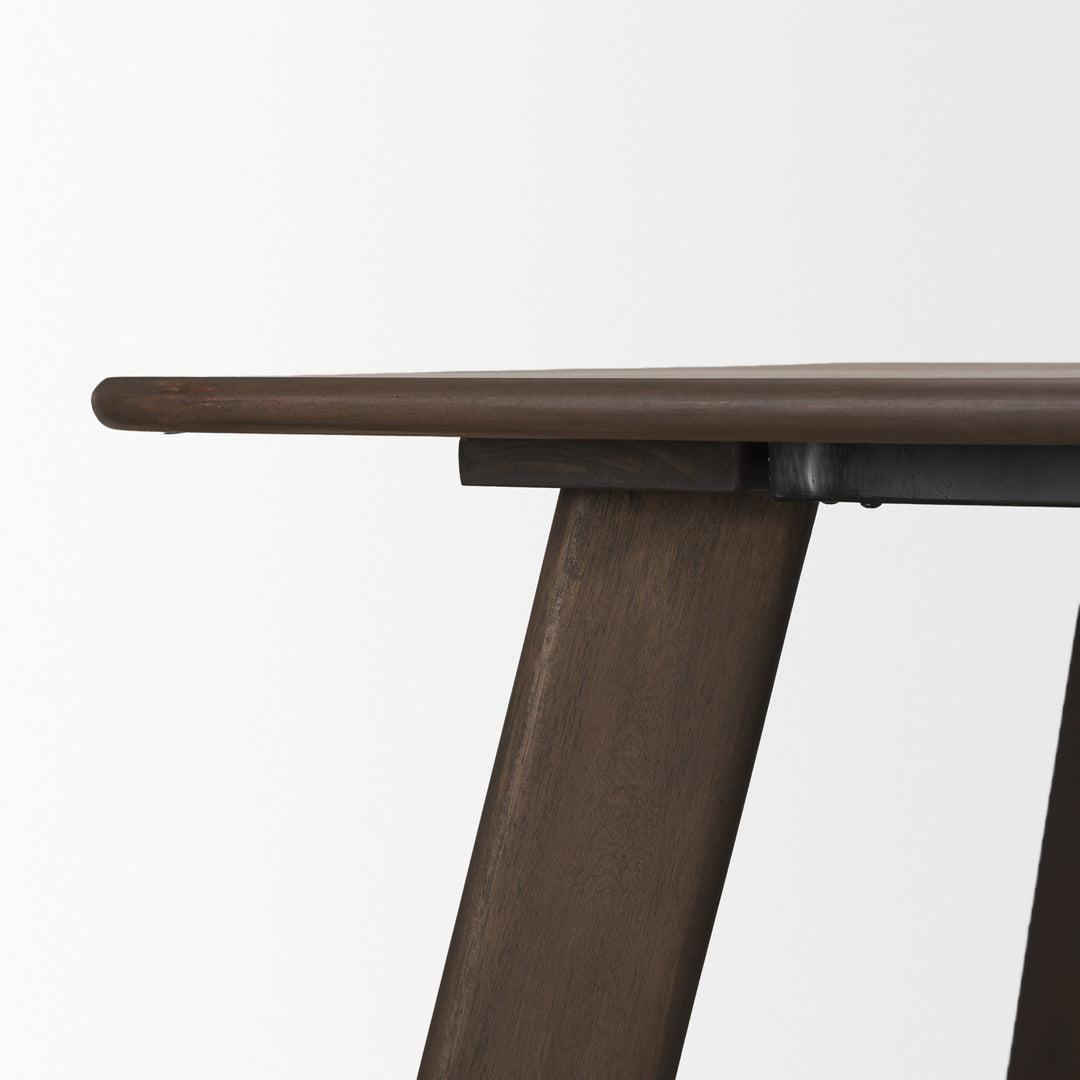 Welborn 84" Dark Brown Wood Rectangular Dining Table Dining Room Mercana