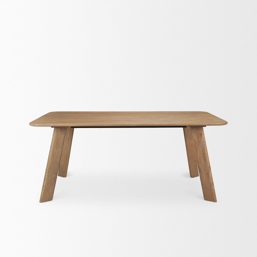 Welborn 72" Light Brown Wood Rectangular Dining Table Dining Room Mercana