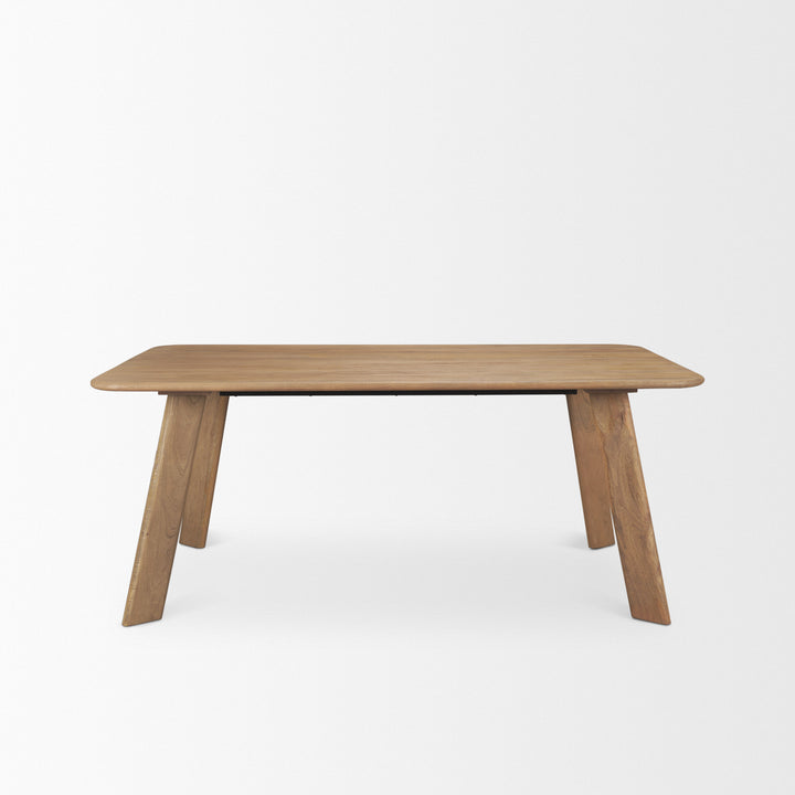 Welborn 72" Light Brown Wood Rectangular Dining Table Dining Room Mercana