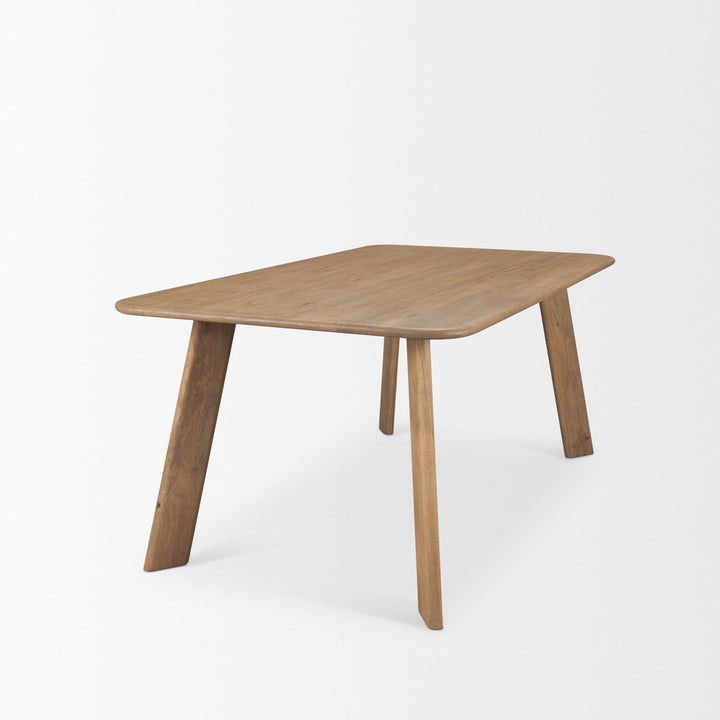 Welborn 72" Light Brown Wood Rectangular Dining Table Dining Room Mercana