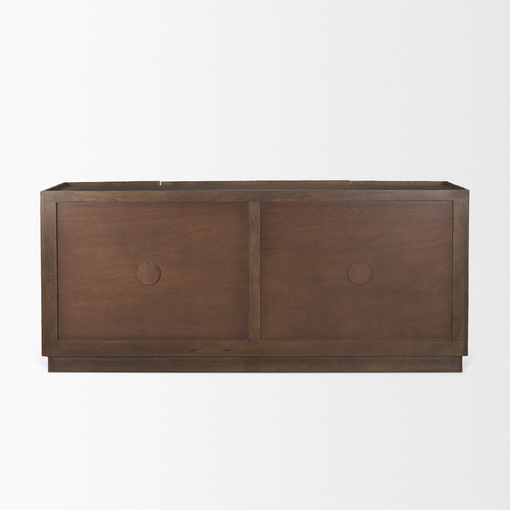 Swanson Dark Brown Wooden Scalloped Sideboard Dining Room Mercana