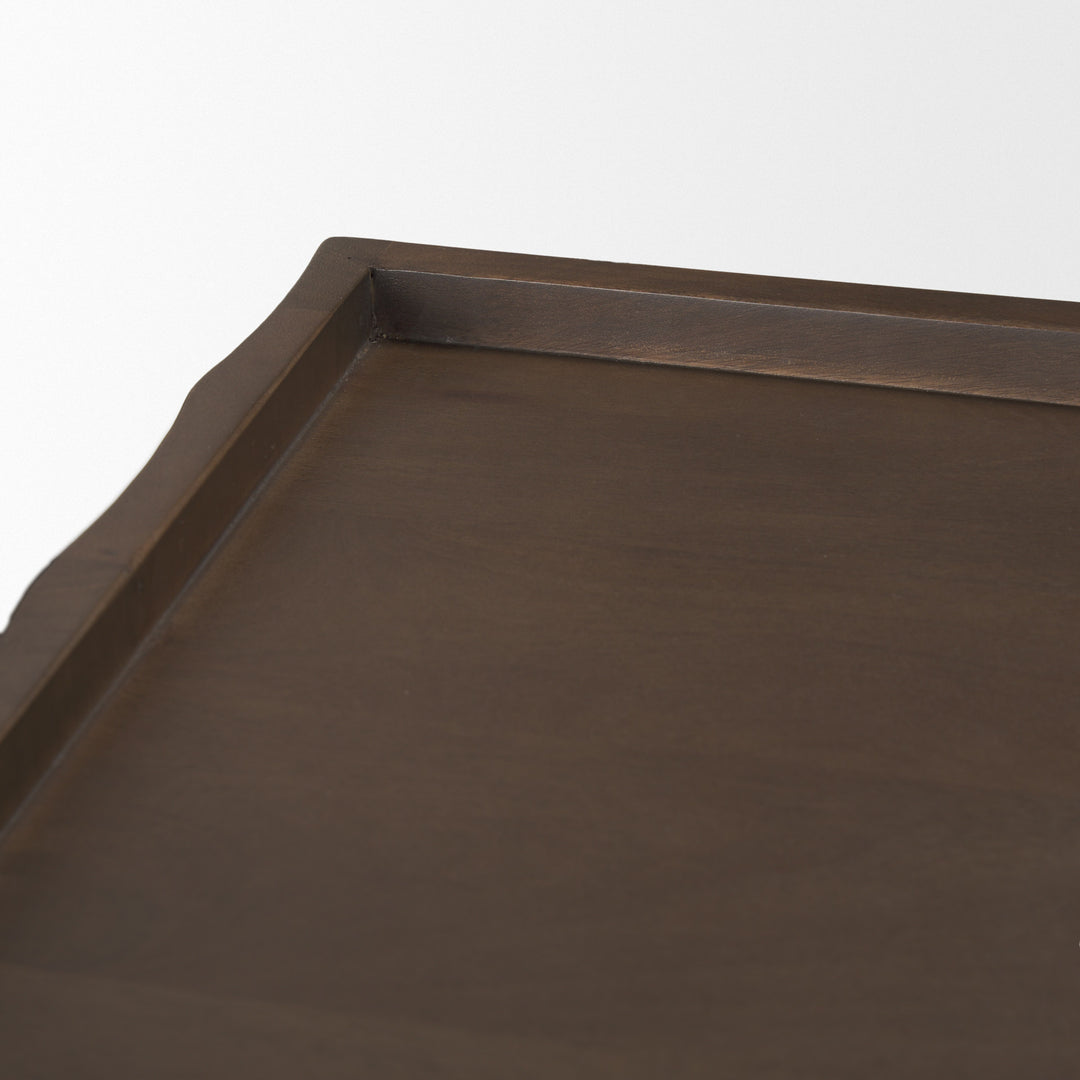 Swanson Dark Brown Wooden Scalloped Sideboard Dining Room Mercana