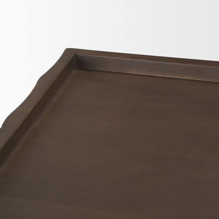 Swanson Dark Brown Wooden Scalloped Sideboard Dining Room Mercana