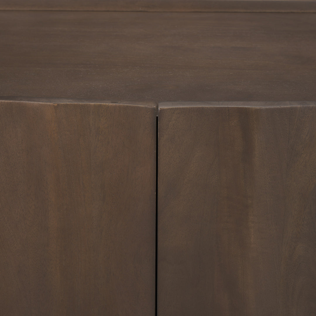 Swanson Dark Brown Wooden Scalloped Sideboard Dining Room Mercana