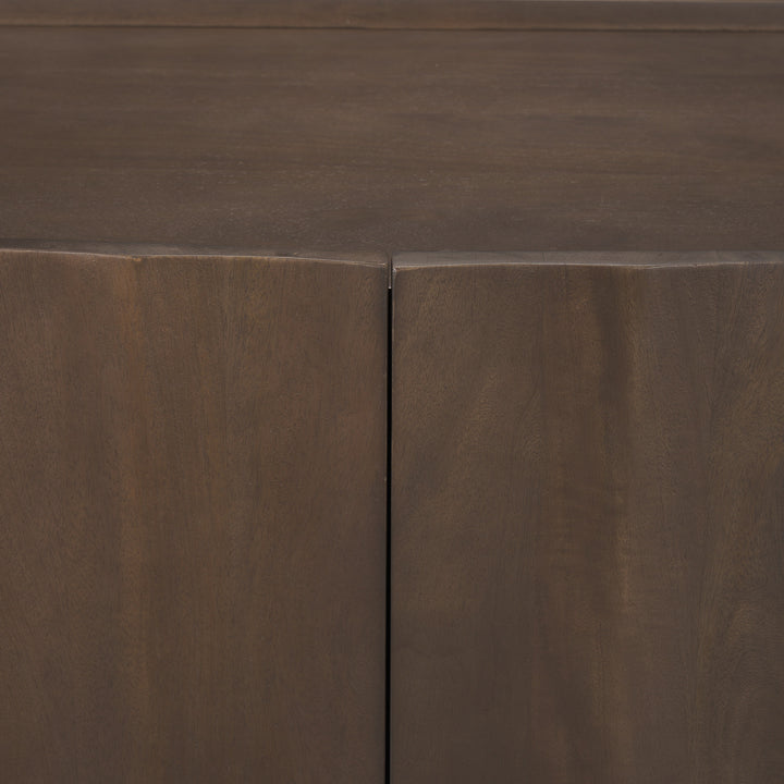 Swanson Dark Brown Wooden Scalloped Sideboard Dining Room Mercana