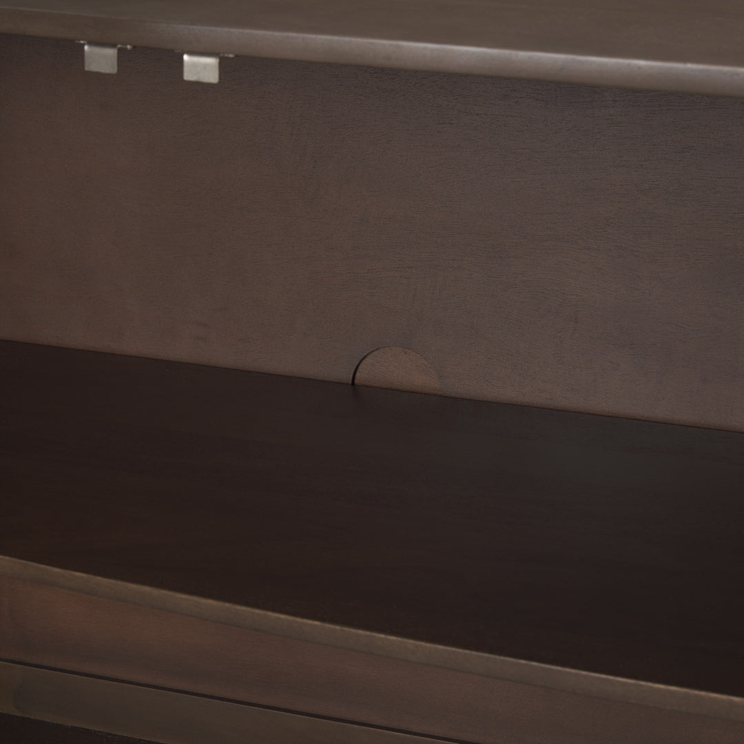 Swanson Dark Brown Wooden Scalloped Sideboard Dining Room Mercana