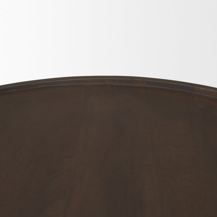 Takoda Dark Brown Wood Tapered Drum Nesting Coffee Tables Living Room Mercana