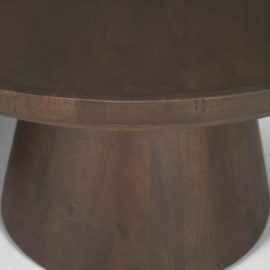 Takoda Dark Brown Wood Tapered Drum Nesting Coffee Tables Living Room Mercana