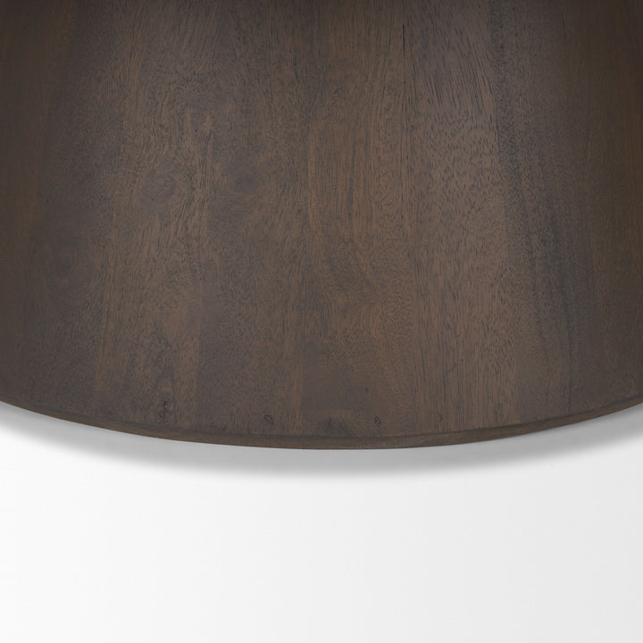 Takoda Dark Brown Wood Tapered Drum Nesting Coffee Tables Living Room Mercana