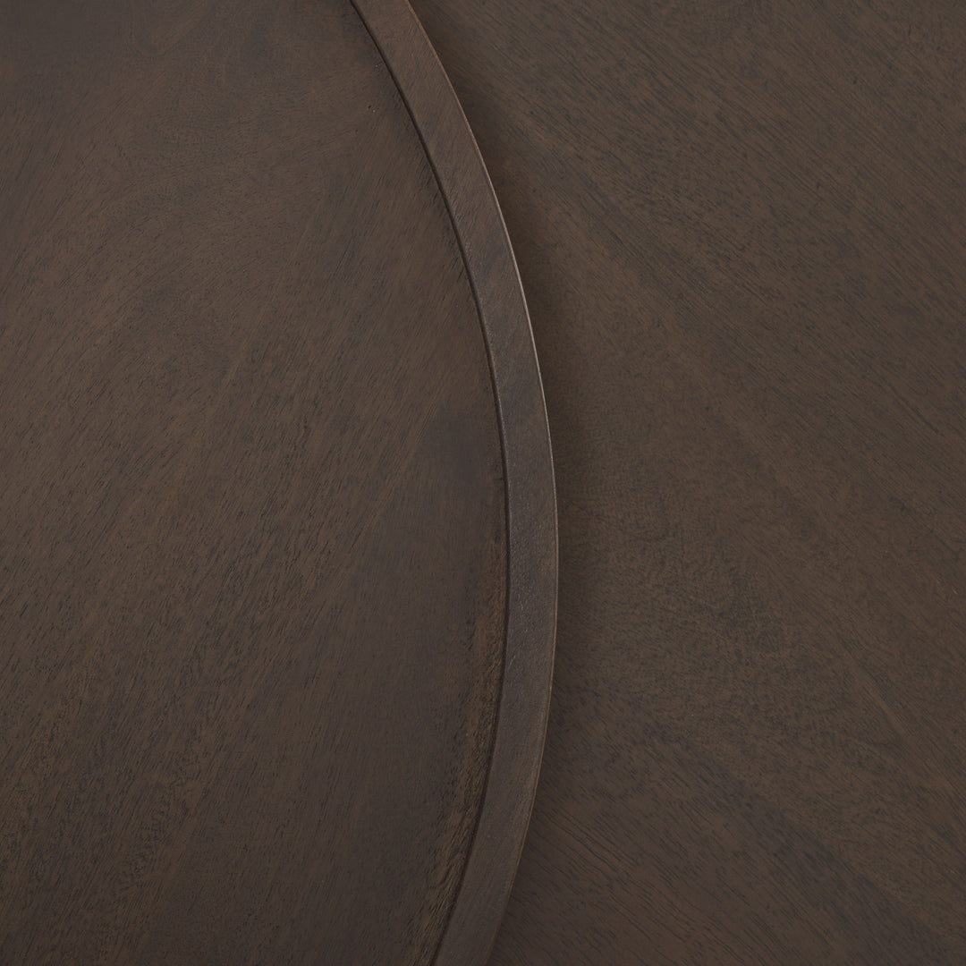 Takoda Dark Brown Wood Tapered Drum Nesting Coffee Tables Living Room Mercana