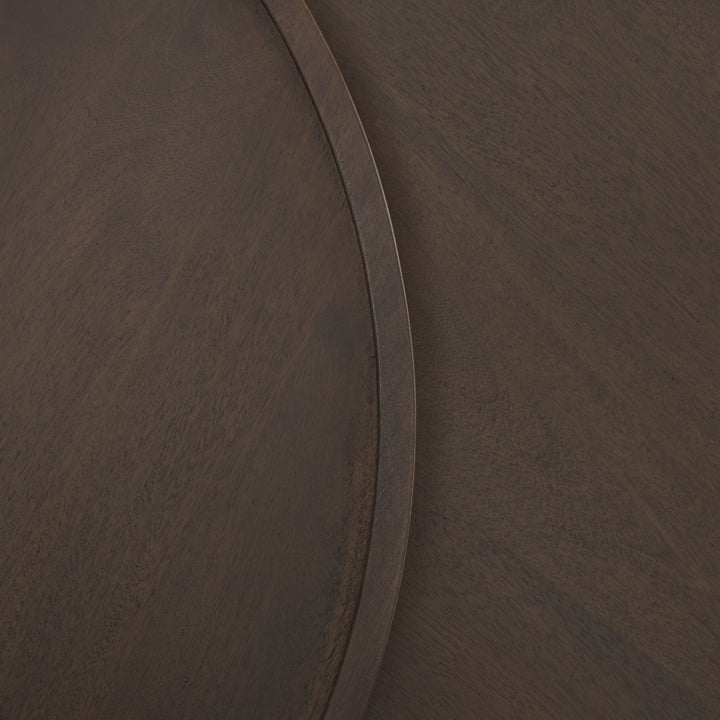 Takoda Dark Brown Wood Tapered Drum Nesting Coffee Tables Living Room Mercana