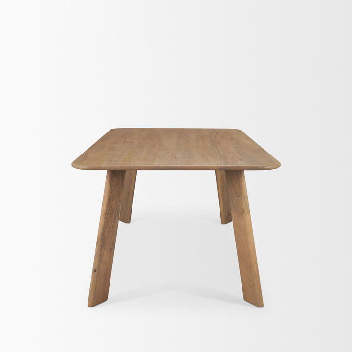 Welborn 84" Light Brown Wood Rectangular Dining Table Dining Room Mercana