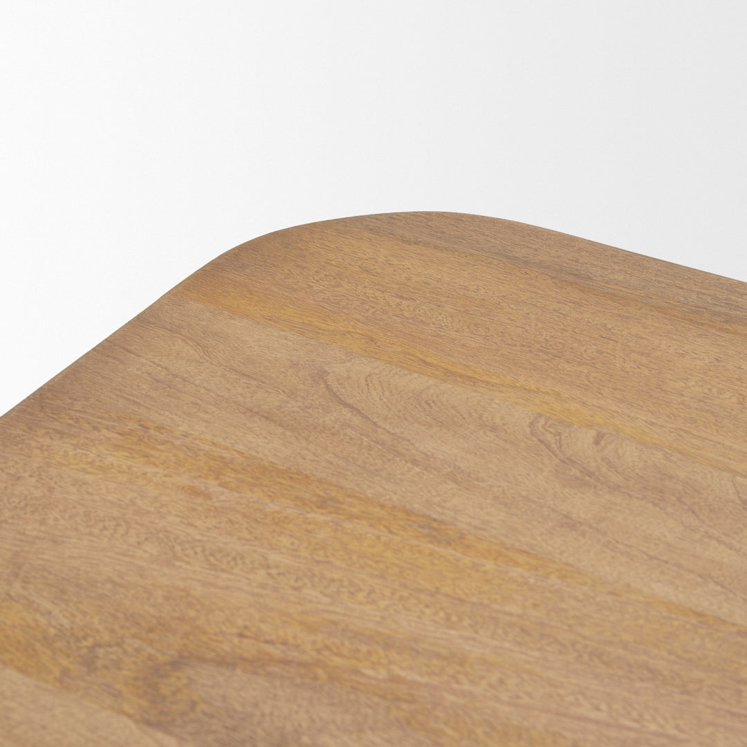 Welborn 84" Light Brown Wood Rectangular Dining Table Dining Room Mercana
