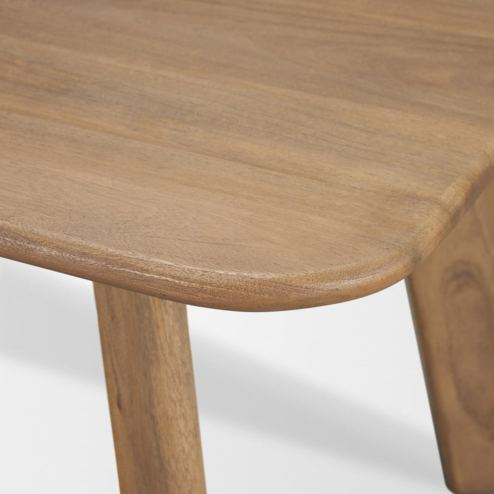 Welborn 84" Light Brown Wood Rectangular Dining Table Dining Room Mercana