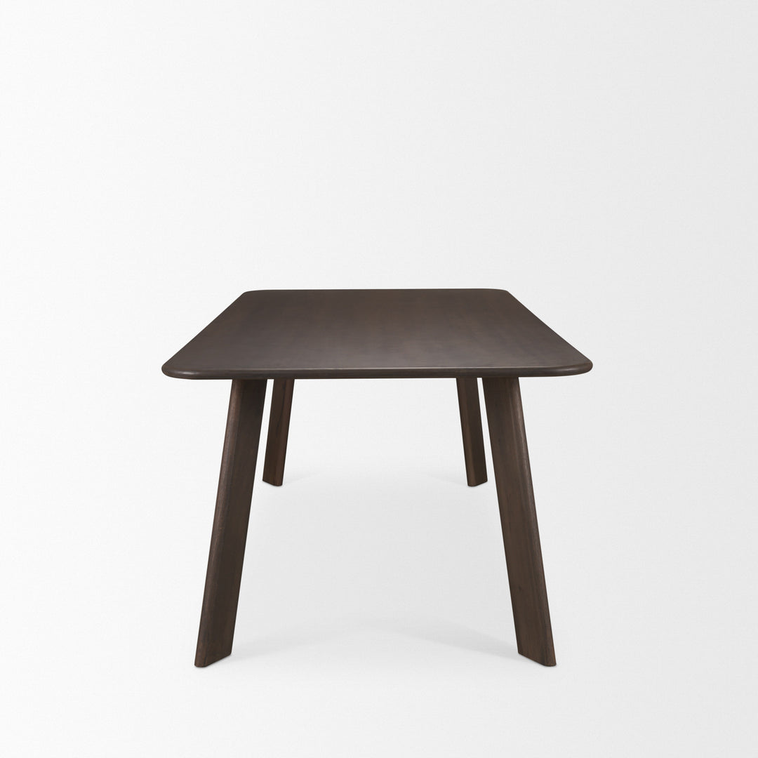 Welborn 72" Dark Brown Wood Rectangular Dining Table Dining Room Mercana