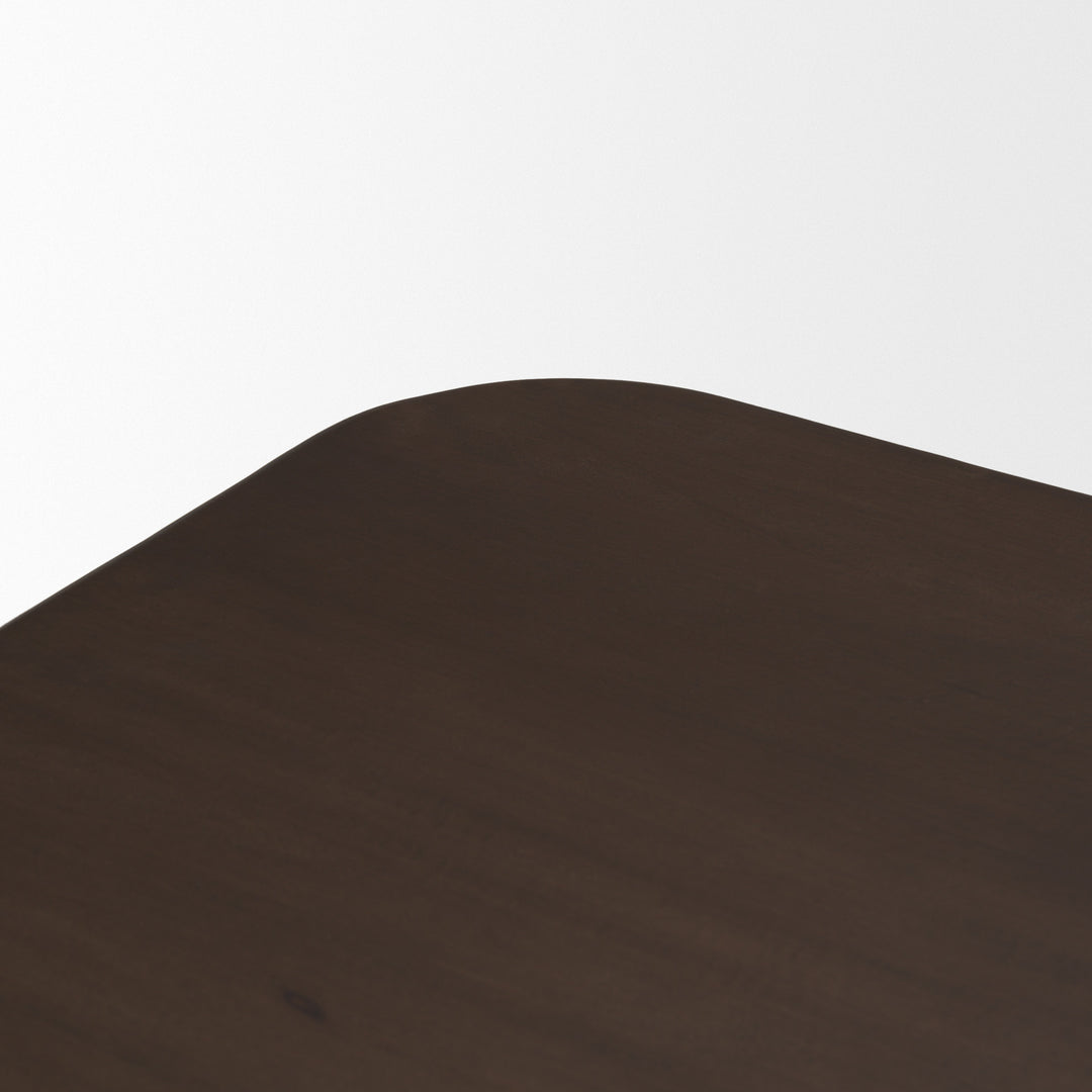 Welborn 72" Dark Brown Wood Rectangular Dining Table Dining Room Mercana