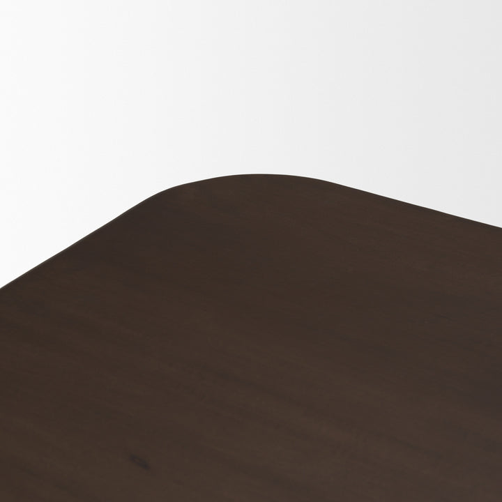 Welborn 72" Dark Brown Wood Rectangular Dining Table Dining Room Mercana