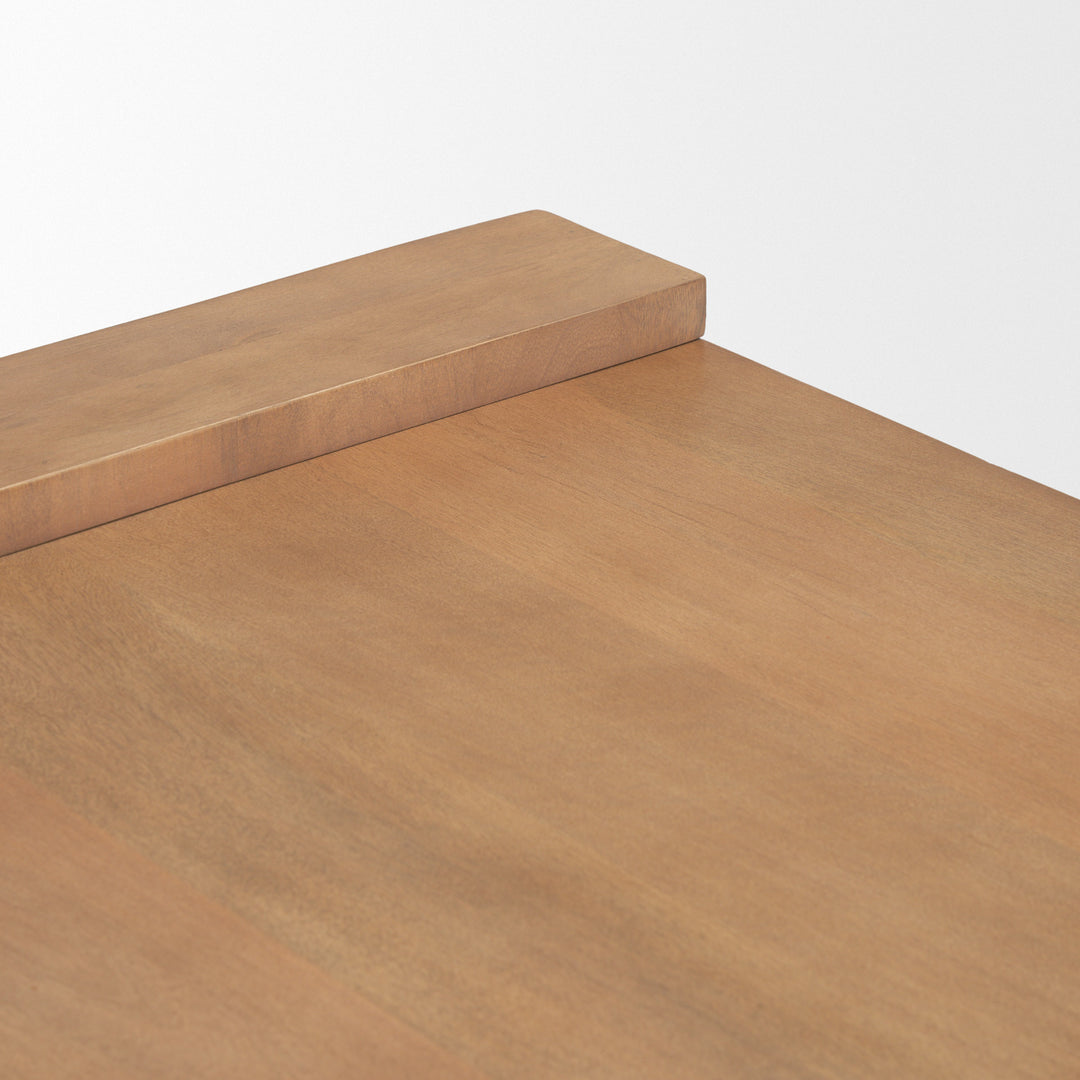 Wesson Light Brown Wood Rectangular Coffee Table Living Room Mercana