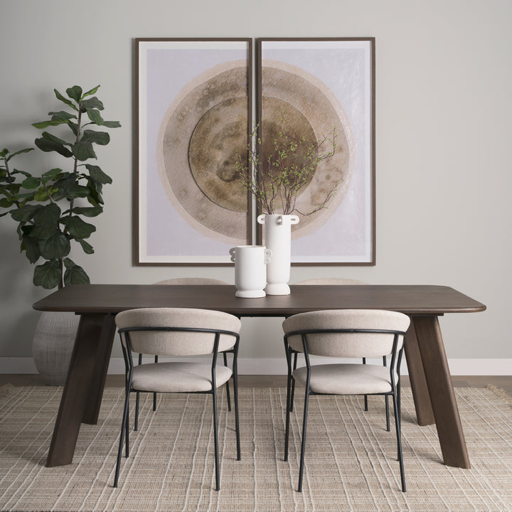 Welborn 72" Dark Brown Wood Rectangular Dining Table Dining Room Mercana