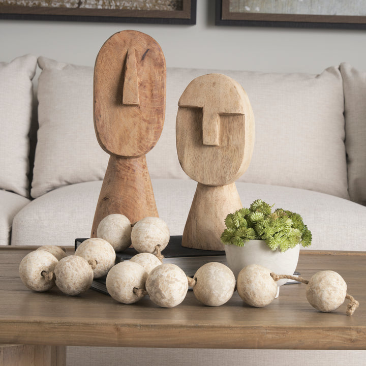 Ivan Medium Wooden Head Sculpture Decor Mercana