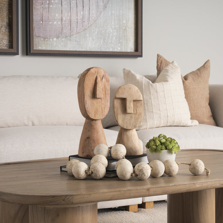 Ivan Large Wooden Head Sculpture Decor Mercana