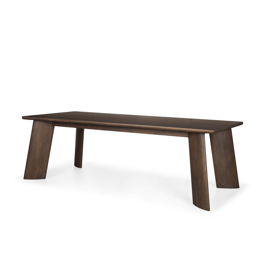 Jonan Solid Dark Brown Mango Wood Rectangular Dining Table Dining Room Mercana
