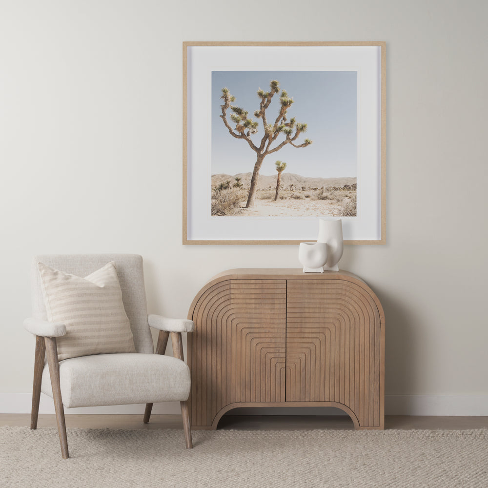 Sorina Reverse Fluted Light Brown Wood Accent Cabinet Decor Mercana