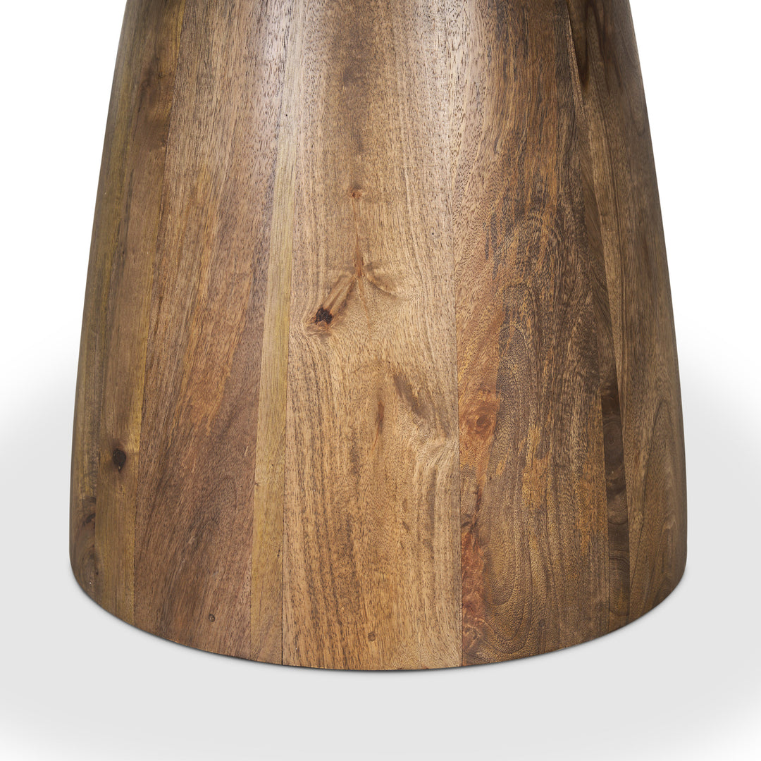 Allyson 54" Round Brown Pedestal w/ Pink Marble Top Dining Table Dining Room Mercana