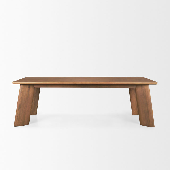 Jonan Brown Solid Mango Wood Rectangular Dining Table Dining Room Mercana