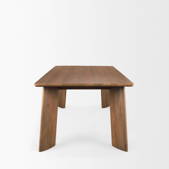 Jonan Brown Solid Mango Wood Rectangular Dining Table Dining Room Mercana