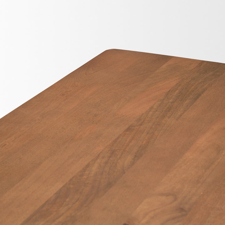 Jonan Brown Solid Mango Wood Rectangular Dining Table Dining Room Mercana