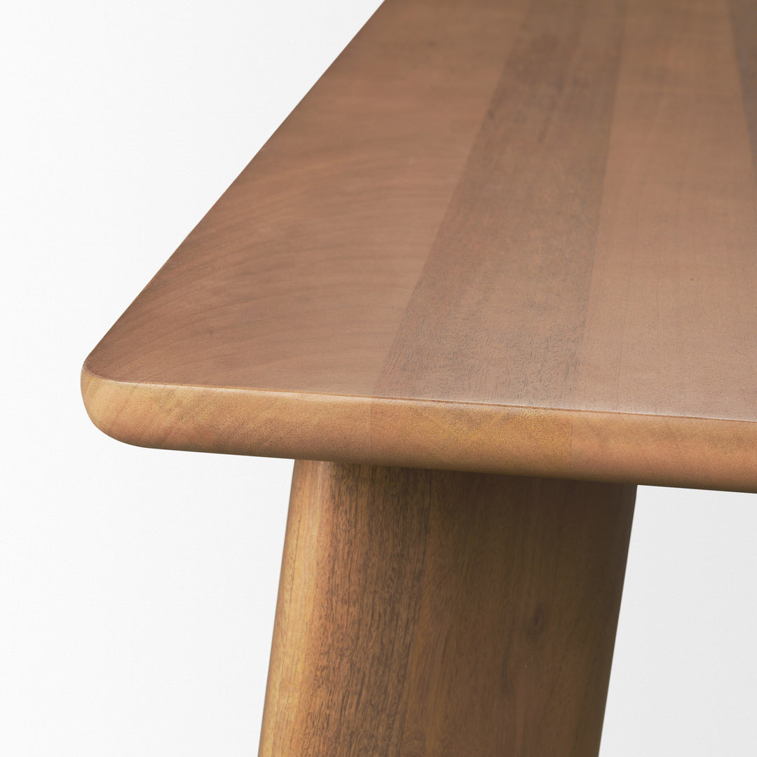 Jonan Brown Solid Mango Wood Rectangular Dining Table Dining Room Mercana