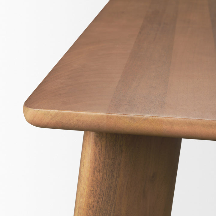 Jonan Brown Solid Mango Wood Rectangular Dining Table Dining Room Mercana