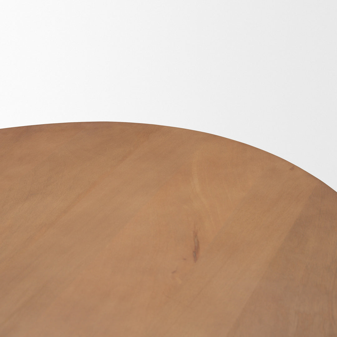 Jovani 94" Solid Light Brown Mango Wood Oval Dining Table Dining Room Mercana