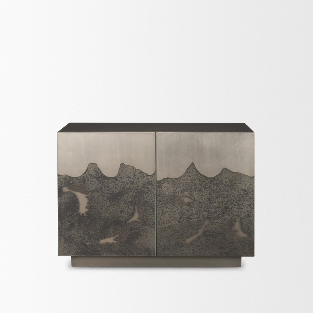 Roxdale Acid Washed Iron Metal Accent Cabinet Decor Mercana