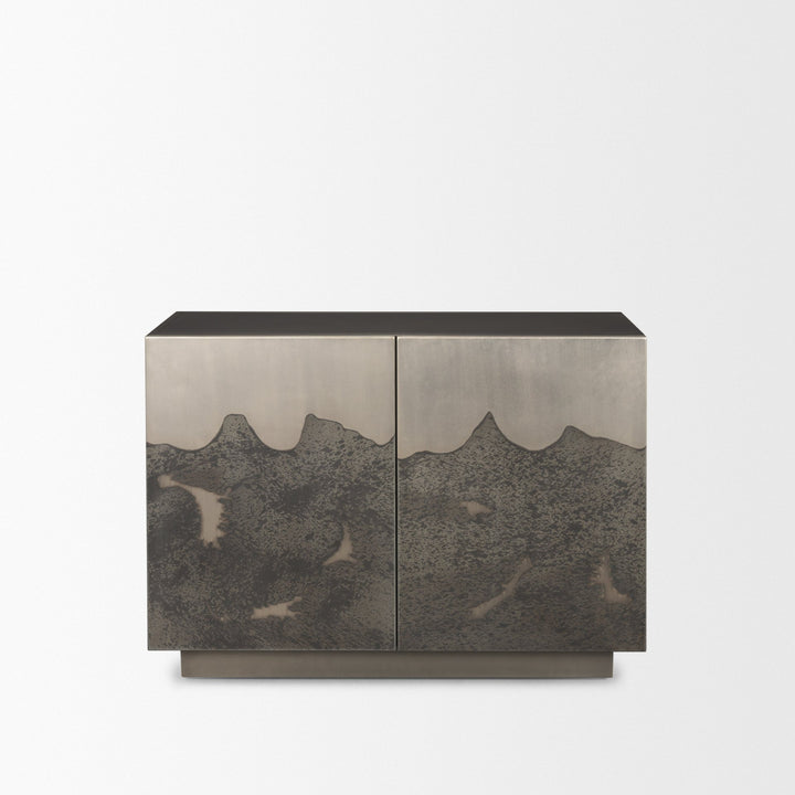 Roxdale Acid Washed Iron Metal Accent Cabinet Decor Mercana