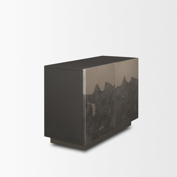 Roxdale Acid Washed Iron Metal Accent Cabinet Decor Mercana