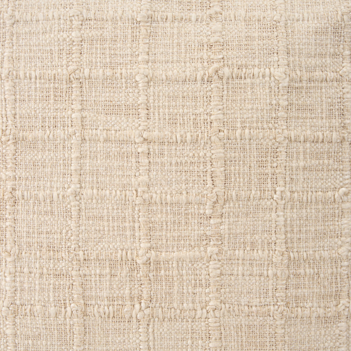 Jacory Cream Checker Textured Decorative Square Pillow Cover Decor Mercana