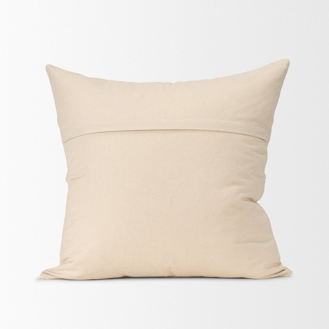 Jenner Cream Cotton-Linen Blend Decorative Square Pillow Cover Decor Mercana