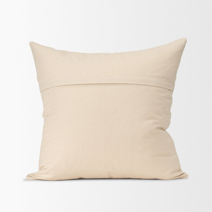 Jenner Cream Cotton-Linen Blend Decorative Square Pillow Cover Decor Mercana