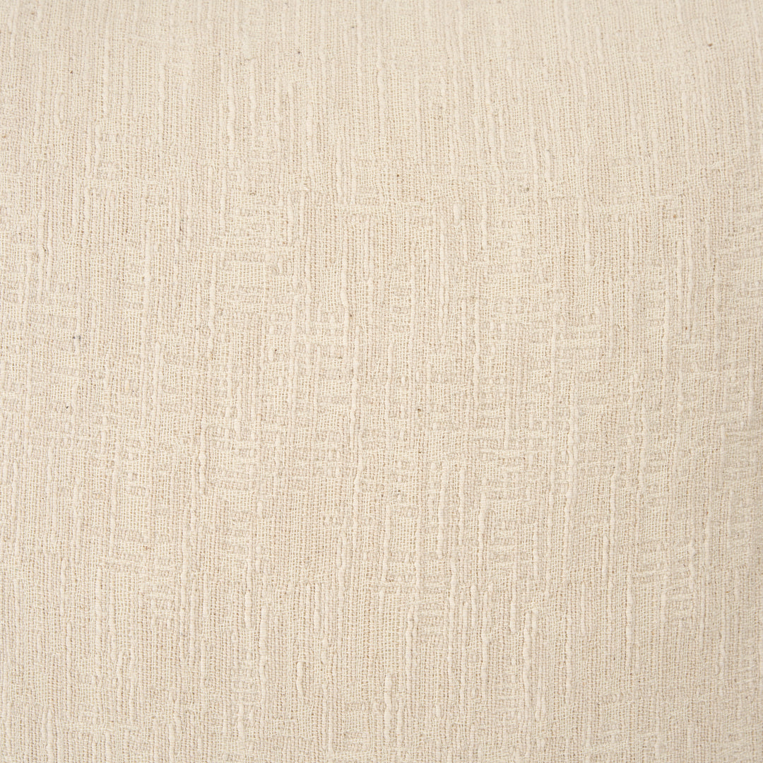 Jenner Cream Cotton-Linen Blend Decorative Square Pillow Cover Decor Mercana