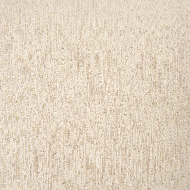 Jenner Cream Cotton-Linen Blend Decorative Square Pillow Cover Decor Mercana
