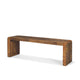 Estelle Rustic Brown Reclaimed Wood Bench Living Room Mercana